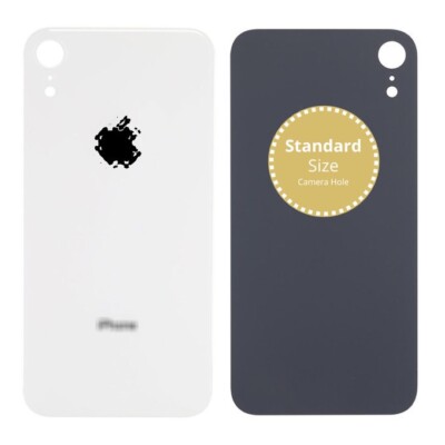 iPhone XR Backcover Glas Rückseite Normal size Weiss/White