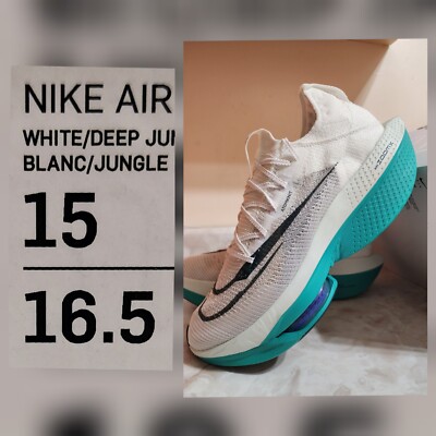 Men's Size 15 Nike Air Zoom Alphafly NEXT% 2 White Clear Jade