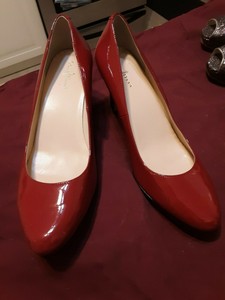 candy apple red pumps