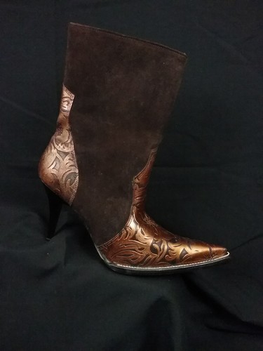 El General 1901 Boots Womens 8 Brown Leather Cowboy Boots | eBay