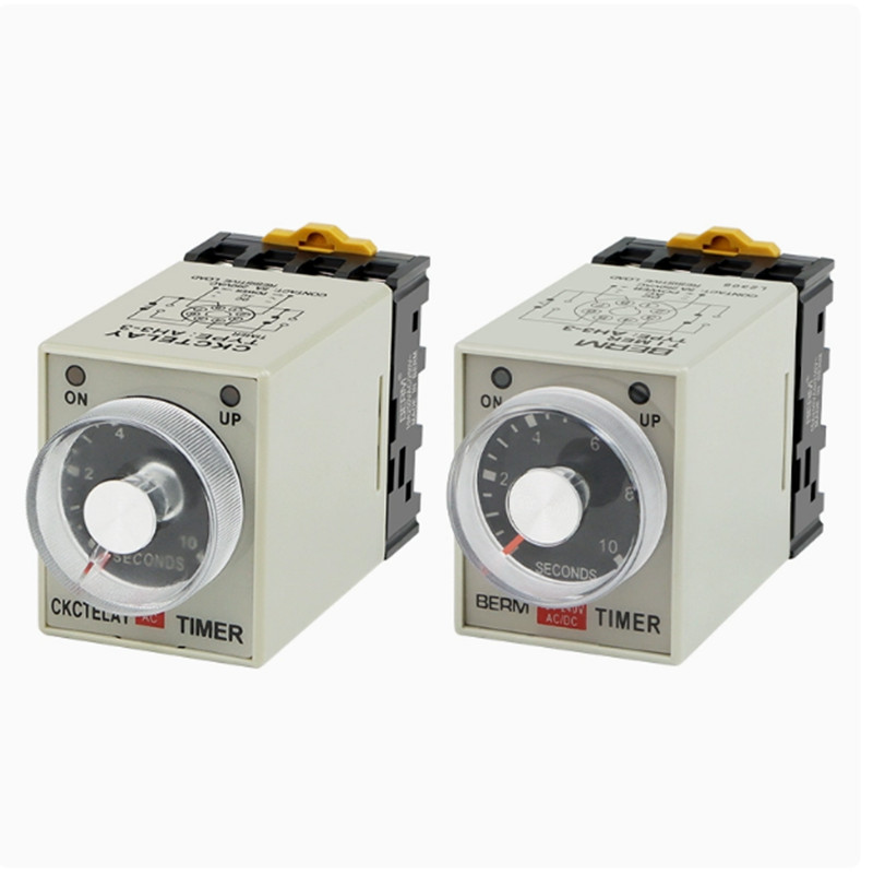 AH3-2 Power On Delay Time Relay 220V/24V/12V/110V/380V AC/DC 1S/5S/10S/5M/60M 