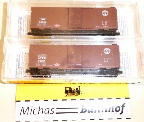 Micro Trains Line 20326-2 B&M 2-Pk 40' St Box Car N 1:160 T21 å | Zustand: Gebraucht