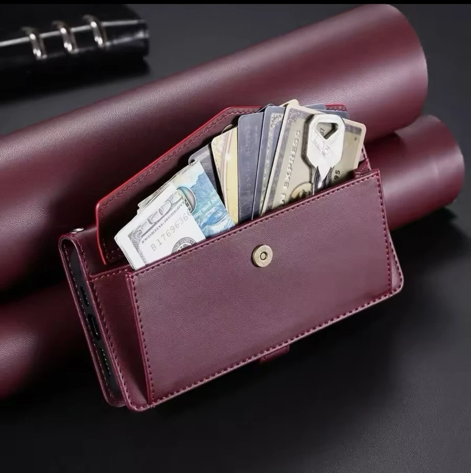 Multifunctional Wallet Case for iPhone 16 Pro Max with Strap - Image 2 of 4