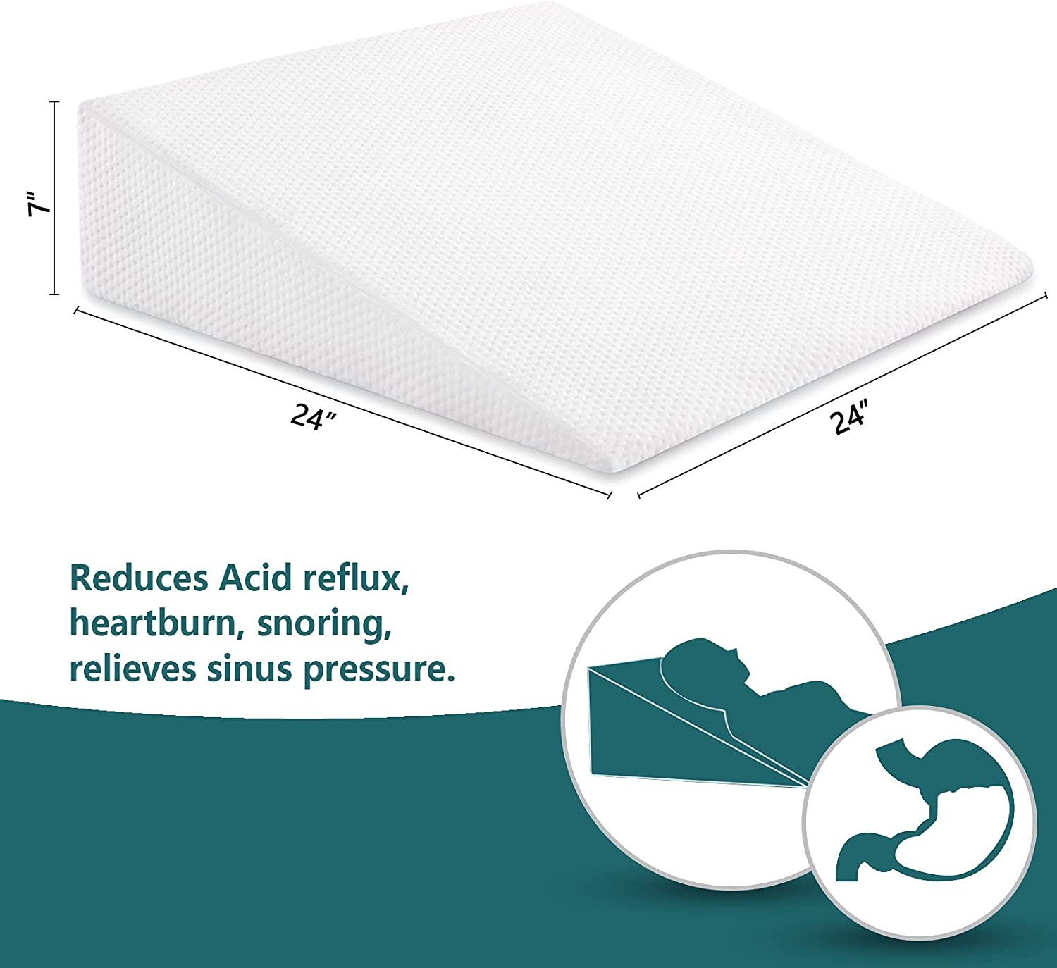 Bed Wedge Pillows Leg Elevation Reading Pillow & Back Support Wedge