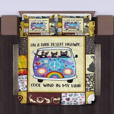 Funny Cat Art Bedding Set Duvet Cover Set SINGLE DOUBLE KING PILLOWCASE