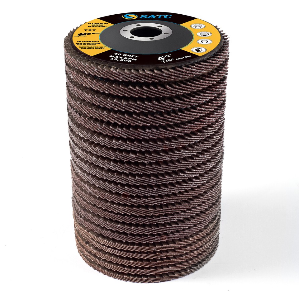 20x 4.5" 4-1/2 Flap Disc 40 60 80 120 Grit For Grinder Sanding Grinding ...