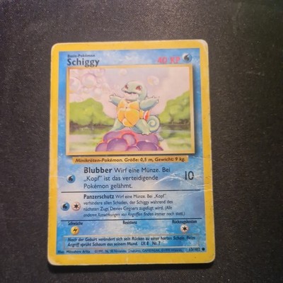 Pokemon Karte TCG: Schiggy 40 KP Basis-Set (63/102) Common