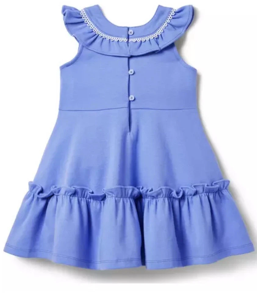 Vestido Ponte Janie and Jack Circle Trim Volantes Talla 12 Foto 2 de 4