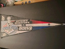 Vtg 2007 Stanley Cup Final - OTTAWA SENATORS VS ANAHIEM DUCKS Hockey flag