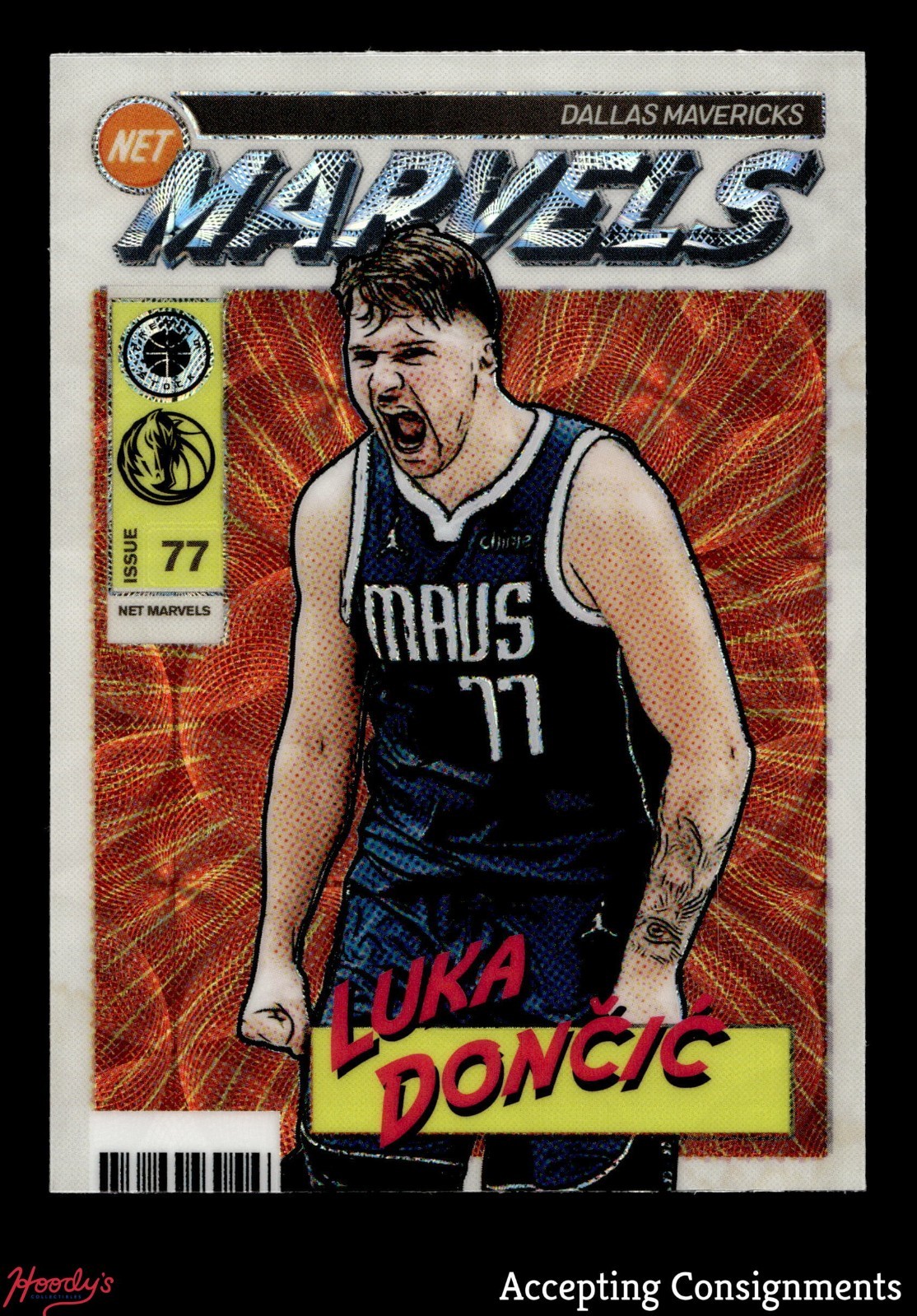 2023-24 Hoops Premium Stock Retro Net Marvels Premium #16 Luka Doncic MAVERICKS