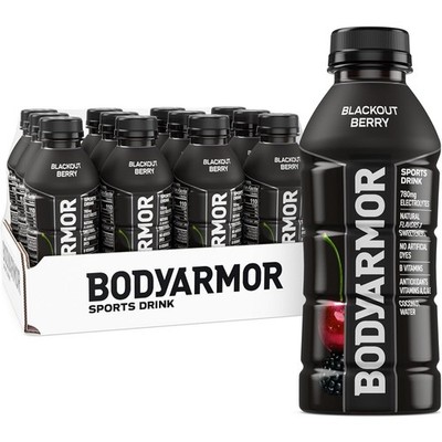 BODYARMOR Sports Drink, Blackout Berry, Electrolyte Hydration, 16 oz, 12 ct  US 
