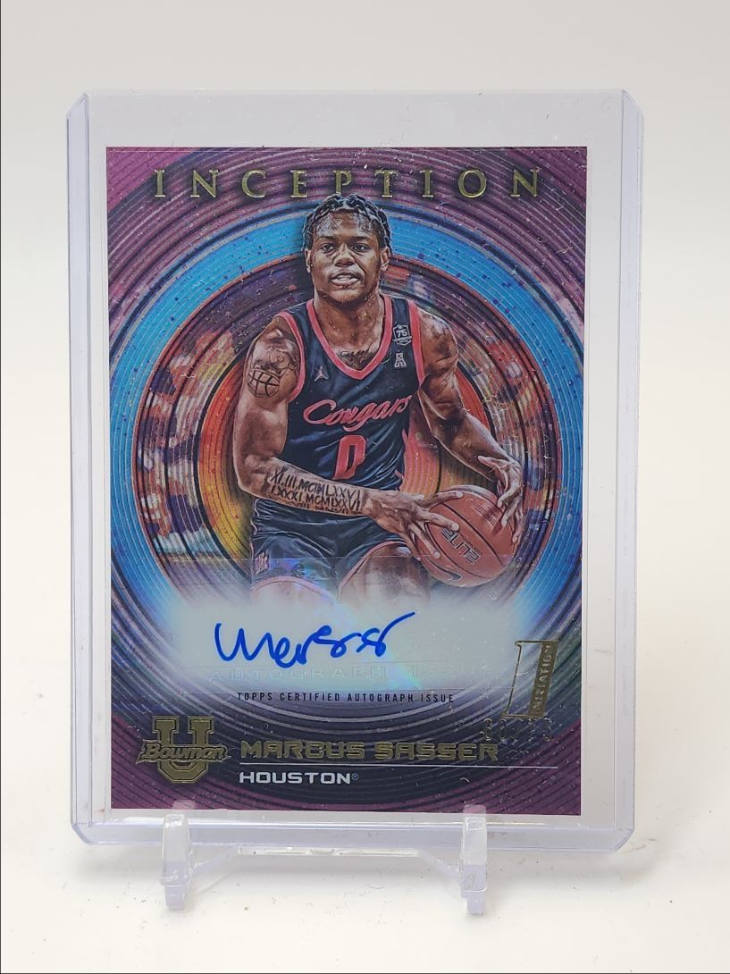 MARCUS SASSER 2022-23 BOWMAN U INCEPTION 1ST FUCHSIA FOIL AUTO /75 Q4324