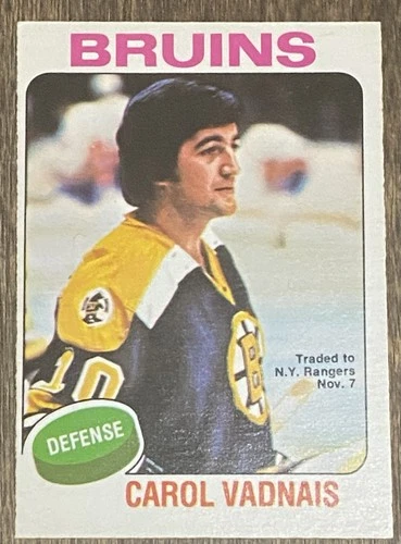 1975-76  OPC HOCKEY NHL CARD   #27  CAROL VADNAIS ~ L@@K Rare Traded Version!