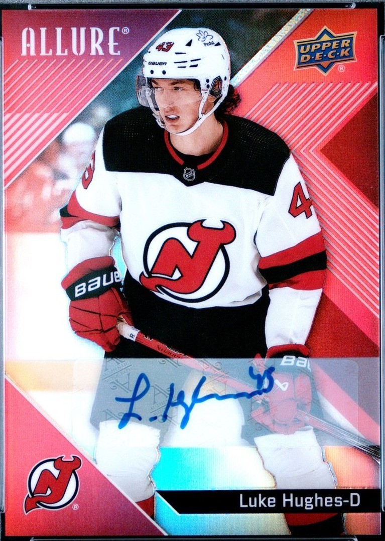 2024-25 Upper Deck Allure - Luke Hughes #22 Red Rainbow Autographs (AU ...