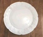 Indiana Colony White Milk Glass Harvest Grape 14" Round Chop Serving Platter Vtg