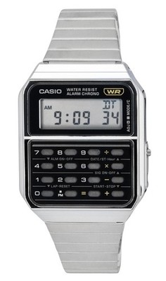 Casio Vintage Digital Taschenrechner Alarm Chrono Stoppuhr CA-500WE-1A Herrenuhr