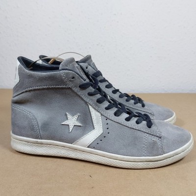 Converse One Star Grau Wildleder Turnschuhe Herren UK 6 High Top Schuhe Sneaker Gebraucht 