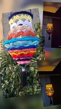 bunter Lampion ~ handmade ~ Boho ~ Hängedekoration ~ Beleuchtung möglich