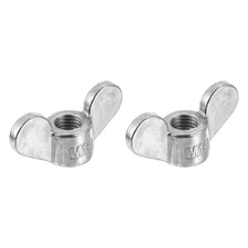 M16x2.0mm Wing Nut 2 Pcs, 304 Stainless Steel Butterfly Wing-Nut, Silver