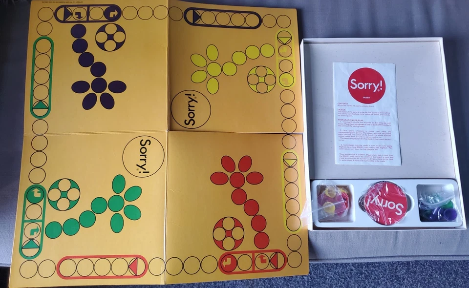 Waddingtons Vintage Board Game Sorry 1973 Complete - Image 2 of 2