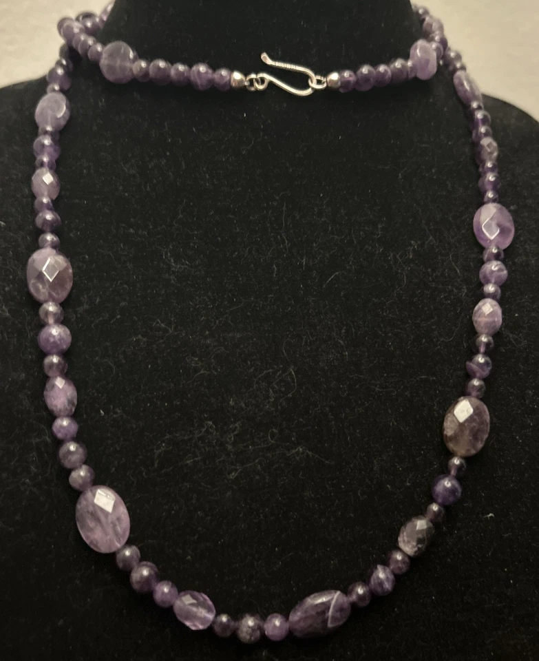 Jay King mine finds amethyst sterling silver 36 Inch Extra Long necklace 925 - Image 2 of 4