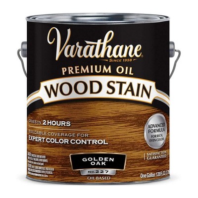 VARATHANE 211889 Wood Stain,Golden Oak,Translucent,1 gal. 1TBH5