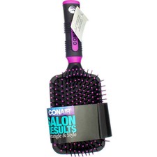 6 Pack Conair Salon Results Paddle Hair Brush, Black Pink