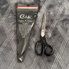 VINTAGE CASE XX 10-6 SCISSORS STAINLESS STEEL BLACK HANDLES BRADFORD PA