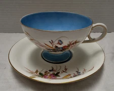 Vintage D & Co Floral Tea Cup and Saucer~Floral w/Gold Trim