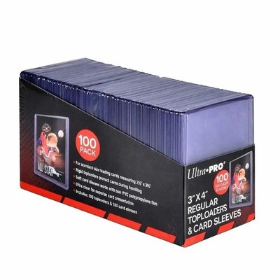 Ultra Pro 100 Toploaders & 100 Penny Sleeves Combo - Fits Pokemon, Magic, Sports
