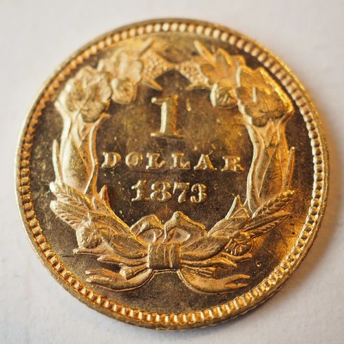 1873   $1 DOLLAR LIBERTY HEAD TYPE 3 GOLD COIN **OBV SCRATCH** FREE SHIPP! C1708