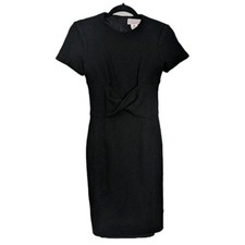 Barneys New York Taste Luxury Humor Wool Little Black Dress Sz 2 Made in Italy