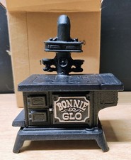 Bonnie Glo Cast Iron Miniature Stove With Original Box Vintage Collectible Black