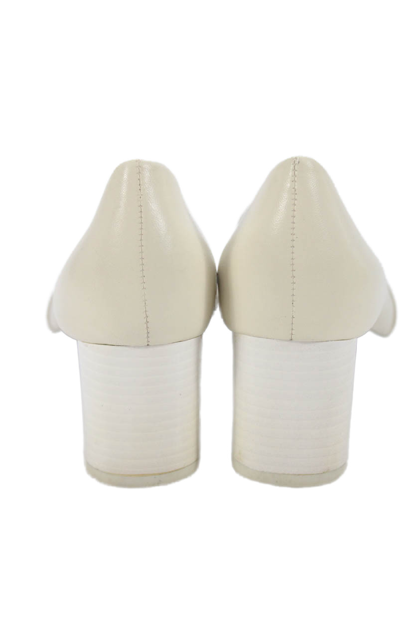 Mercedes Castillo Womens Leather Pointed Toe Kioko Pumps Off White Size 9.5 thumbnail 3