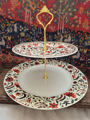 Victoria and Albert Museum Blumenteller - zwei Ebenen Kuchenständer Set