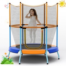 48" Trampoline for Kids, ASTM Approved Toddler Trampoline w/Safety Enclosure ...