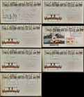 g(GB-2265)GB 1980 FDC's (7) 150th Liverpool and Manchester Railway Various  cds