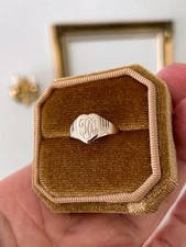 Otsby Barton Vintage 10K Signet Ring, 10k Signet Ring, Vintage Ostby And Barton