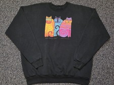 Vintage Laurel Burch Sweatshirt Size XL Cats 90's