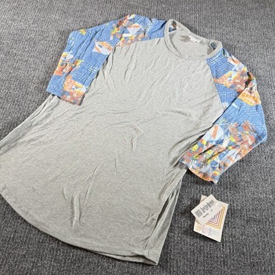 LuLaRoe Women s Size Small Randy Geometric Print Raglan Tee New