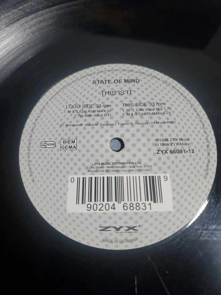 State Of Mind – This Is It inyl LP Foto 2 de 4
