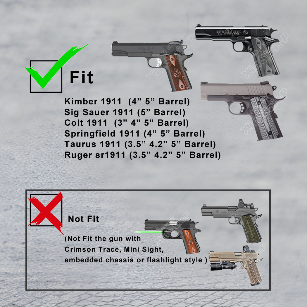 1911 Holster Fit Taurus 1911 Colt 1911 Kimber 1911 Sig 1911 Ruger R1911 Holster