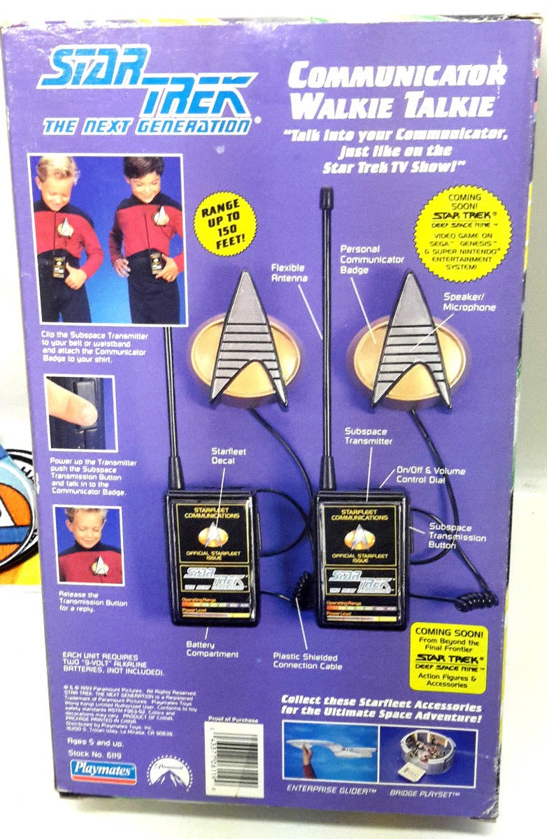 Star Trek:Next Gen Communicator Walkie Talkie Set- Playmates