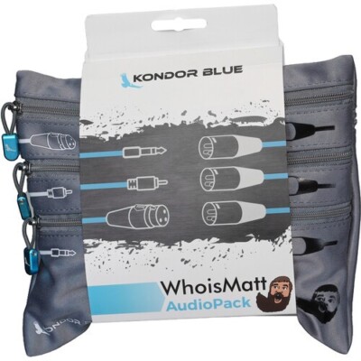 KONDOR BLUE x WhoisMatt 6 ft XLR Cable Pack 3-Pack  XLR to 1/4 TRS XLR to RCA