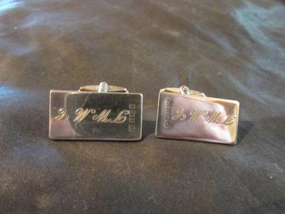Vintage Quality Solid Silver Engraved Cufflinks, Birm1979, Troika Designs Ltd