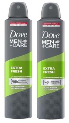 DOVE MEN + CARE Extra Fresh Antiperspirant Deodorant 48h Spray 150 ml 2 Pack