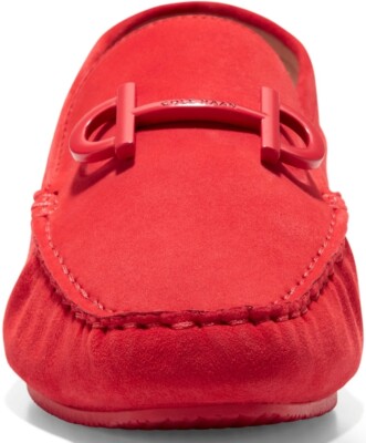 COLE HAAN Tully Driver True Red 9 B Women Suede Bit Slip-On  display picture 3