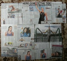 Keri-Anne Payne - open water swimmer - clippings/cuttings/articles packs