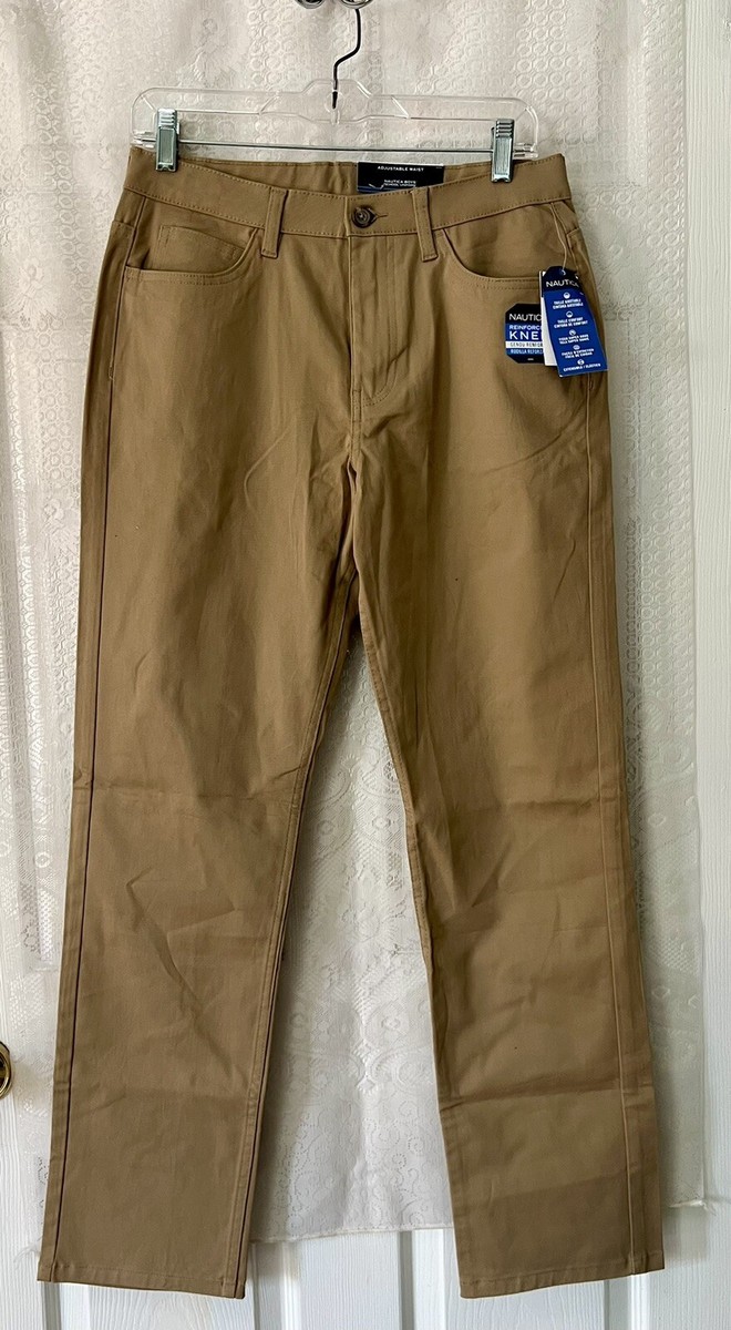 NWT $42 Nautica School Uniform Dress Pants Khakis Boys Size 20