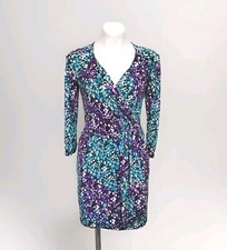 Shelli Segal Surplice V-neck Ruched Multicolor Faux Wrap Cocktail Formal Dress 2